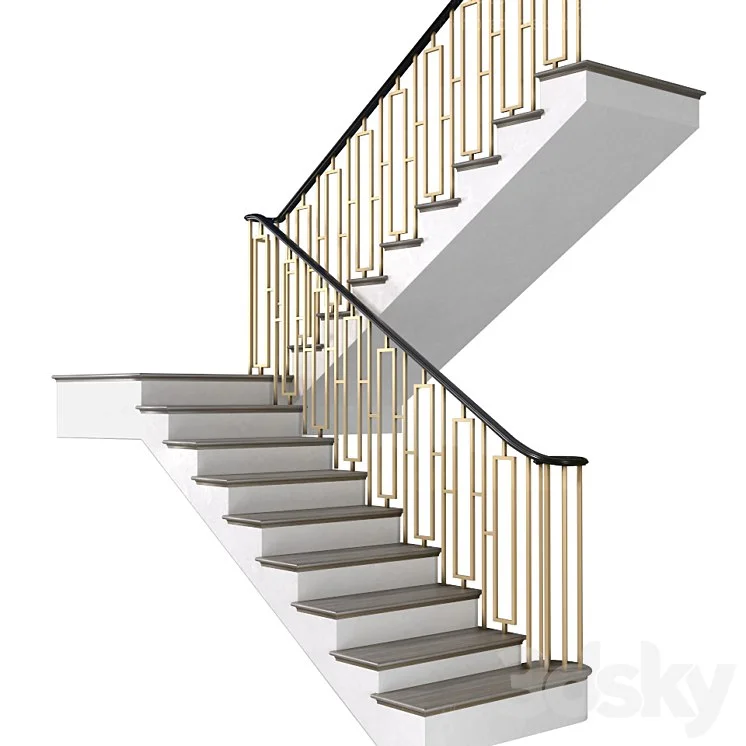 Modern staircase in Art Deco style.